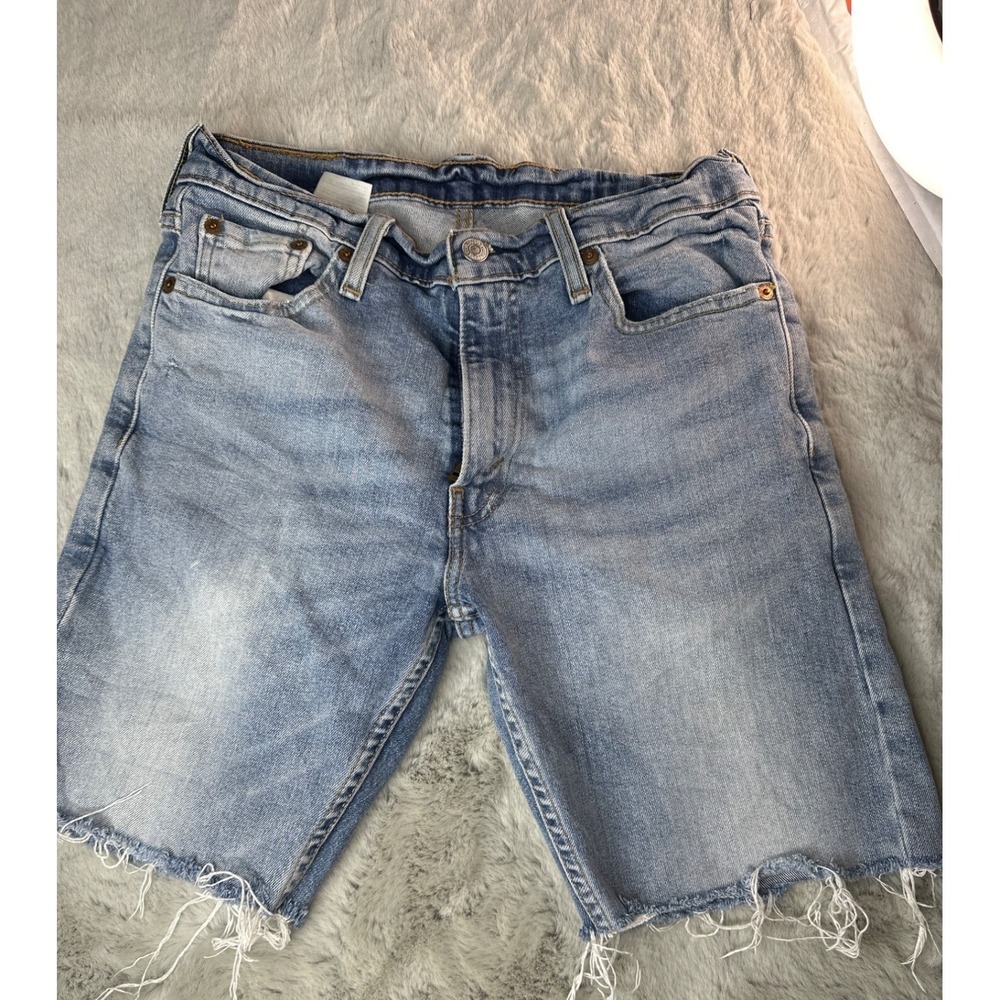 Levis 513 Shorts Mens 30 Jorts Medium Wash Denim Streetwear Cotton